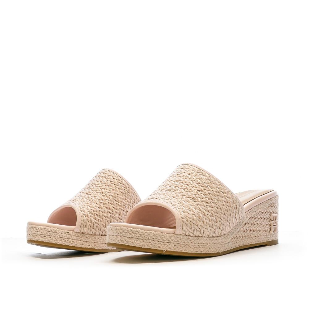 Tommy Hilfiger Sandales Roses Femme Tommy Hilfiger Rope Wedge