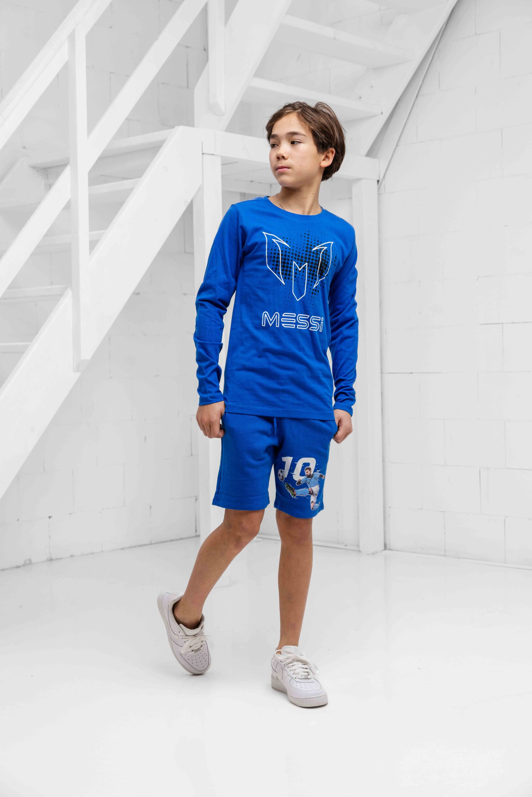 Vingino X Messi Logo T-Shirt Kids Blauw