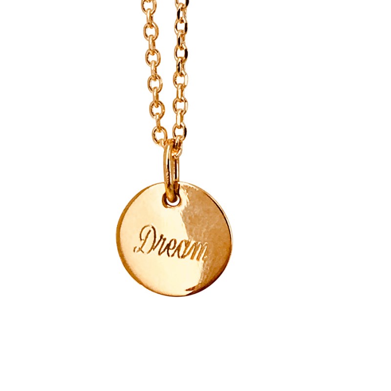 Collier enfant médaille plaqué or 3 microns