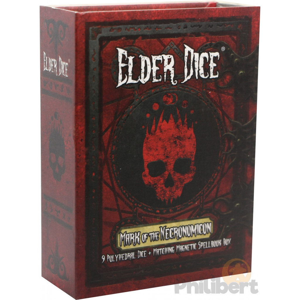 Set de 9 Dés JDR Elder Dice: Mark of the Necronomicon (Red & Blue)