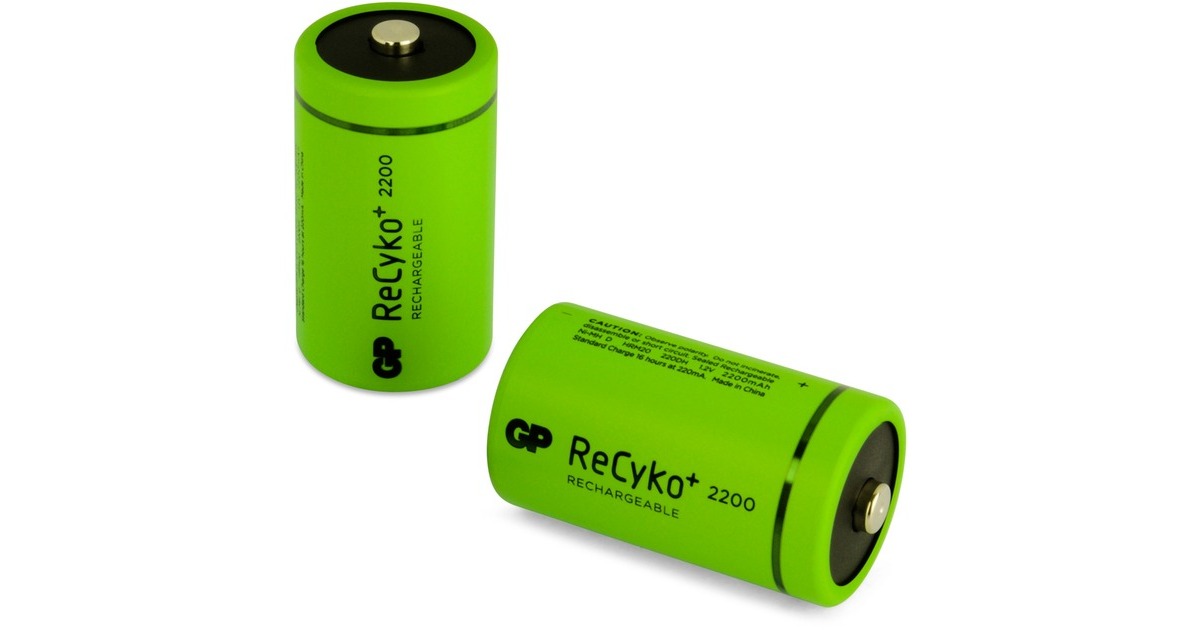 GP BatteriesReCyko+ D 2200 - 2 oplaadbare batterijen  (Groen)