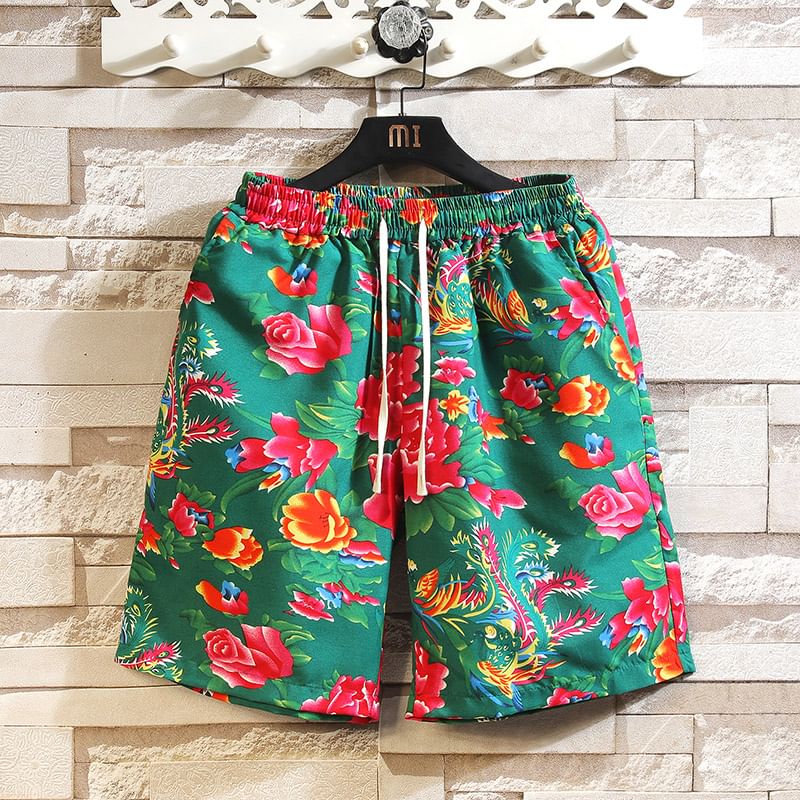 Fireon - Wijde shorts met trekkoord in de taille en bloemenprint