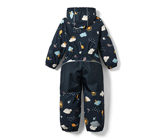 Kleinkind-Softshell-Einteiler, Alloverprint blau