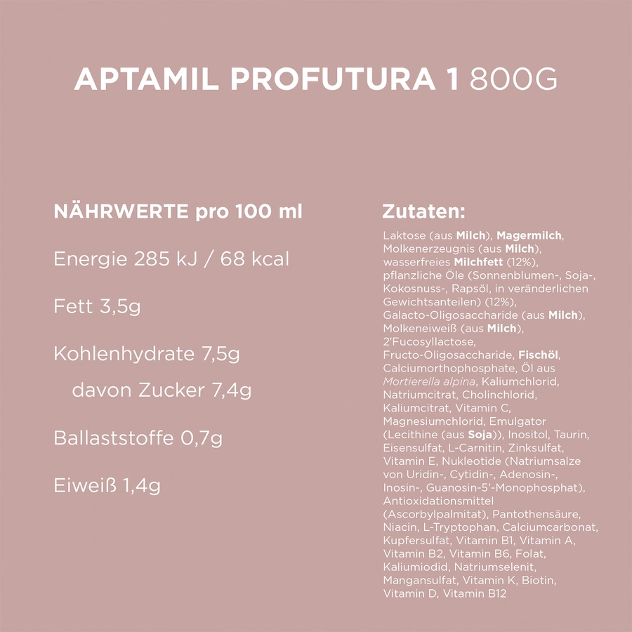 Aptamil Anfangsmilch Profutura Duo Advance 1 800 g von Geburt an
