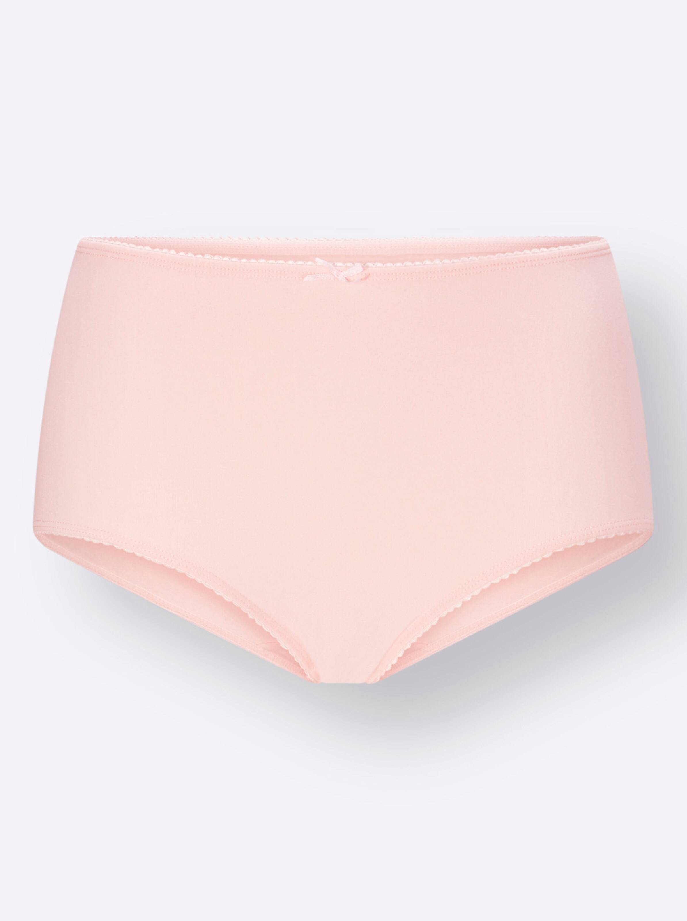 wäschepur Taillenslip in 2x hellrosé-bedruckt + hellrosé + taubenblau