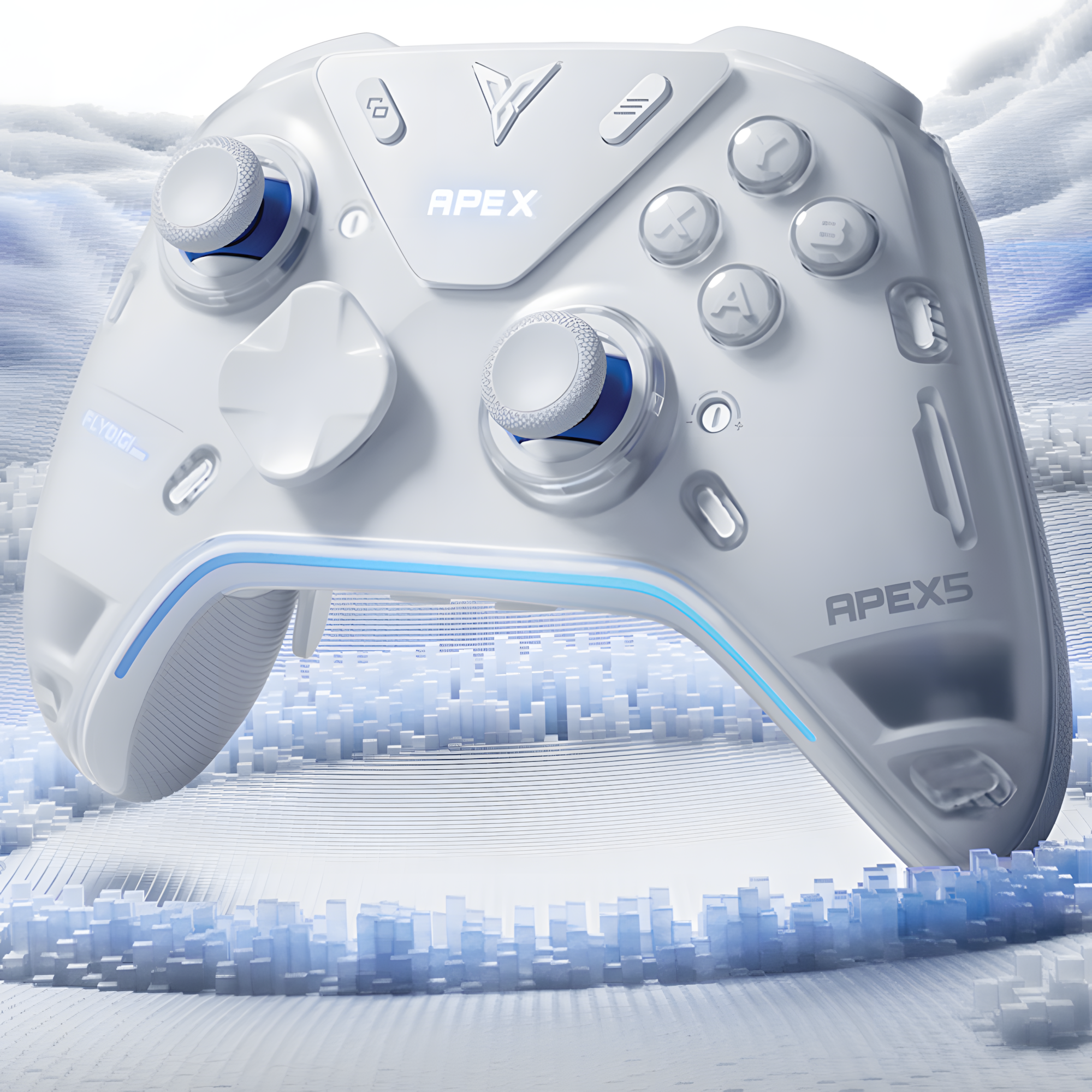 APEX 5 Hall Effect Wireless Bluetooth Game Controller mit 1000Hz / 800mAh für Nintendo Switch / PC / iOS / Android (62486782) - Weiss