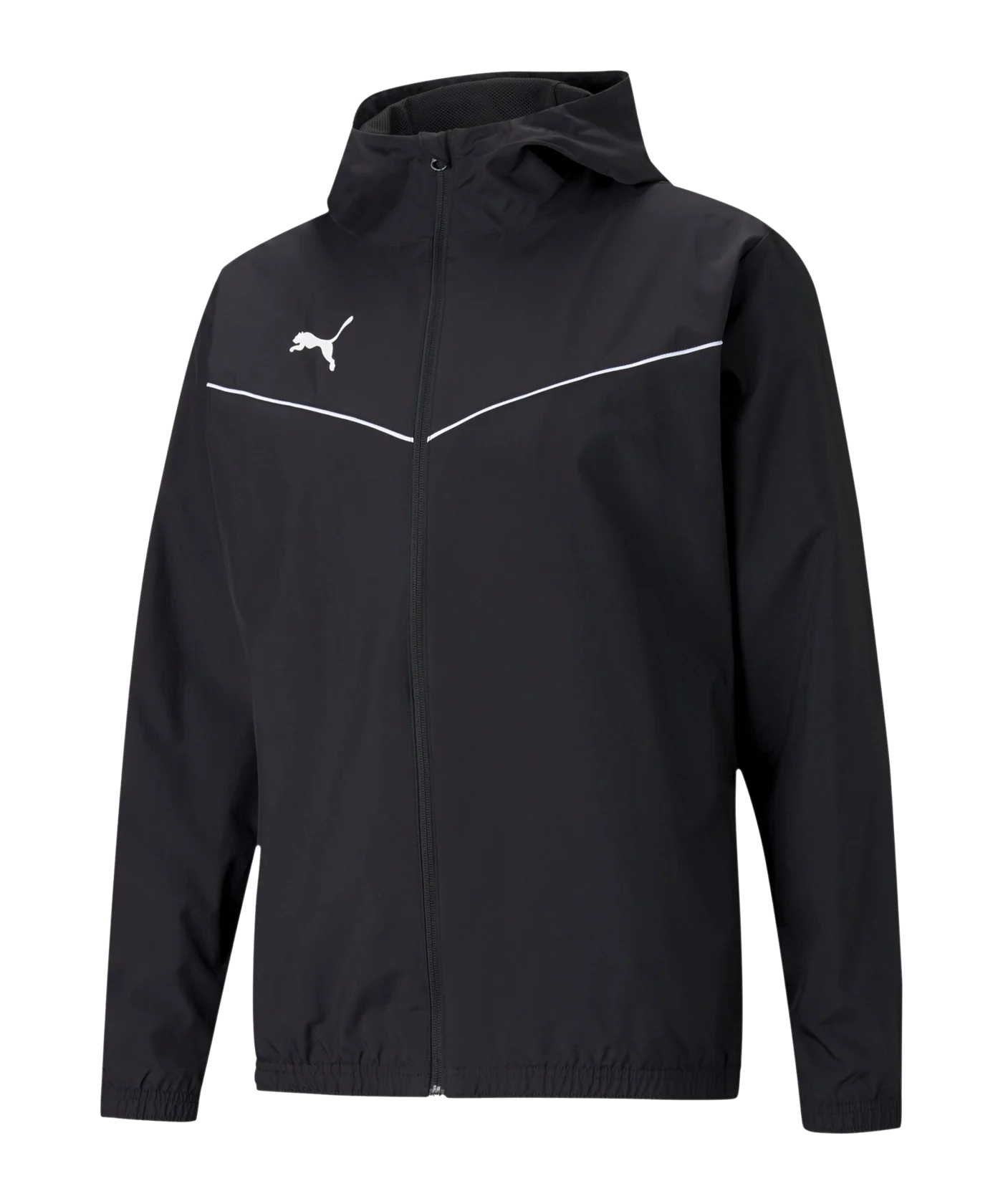 PUMA teamRISE Allwetterjacke Schwarz Weiss F03