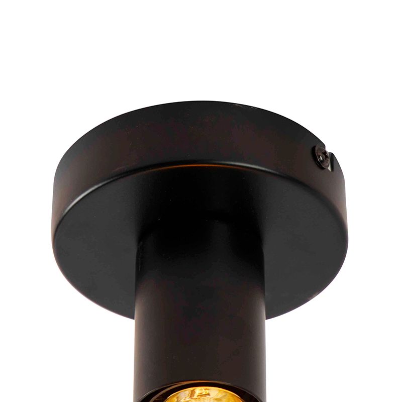 Moderne plafondlamp zwart 9 cm - Facil
