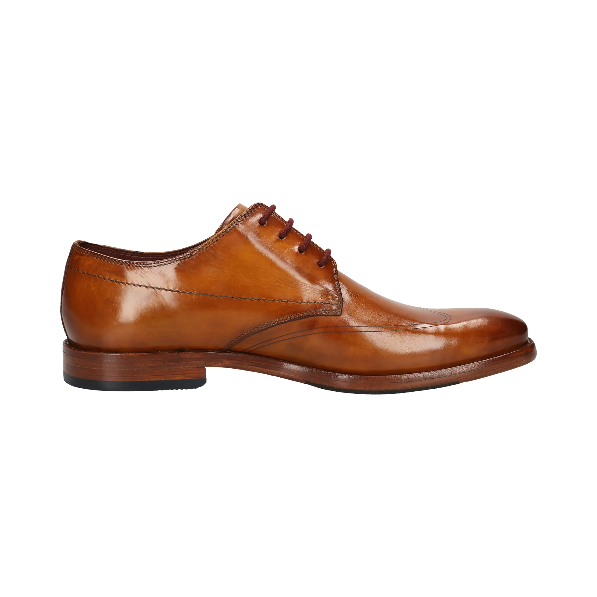 Leder Business Schnürer cognac