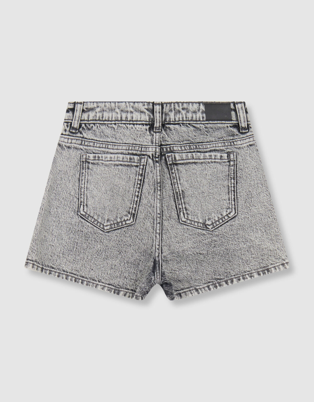 Strass Denim Short Grijs