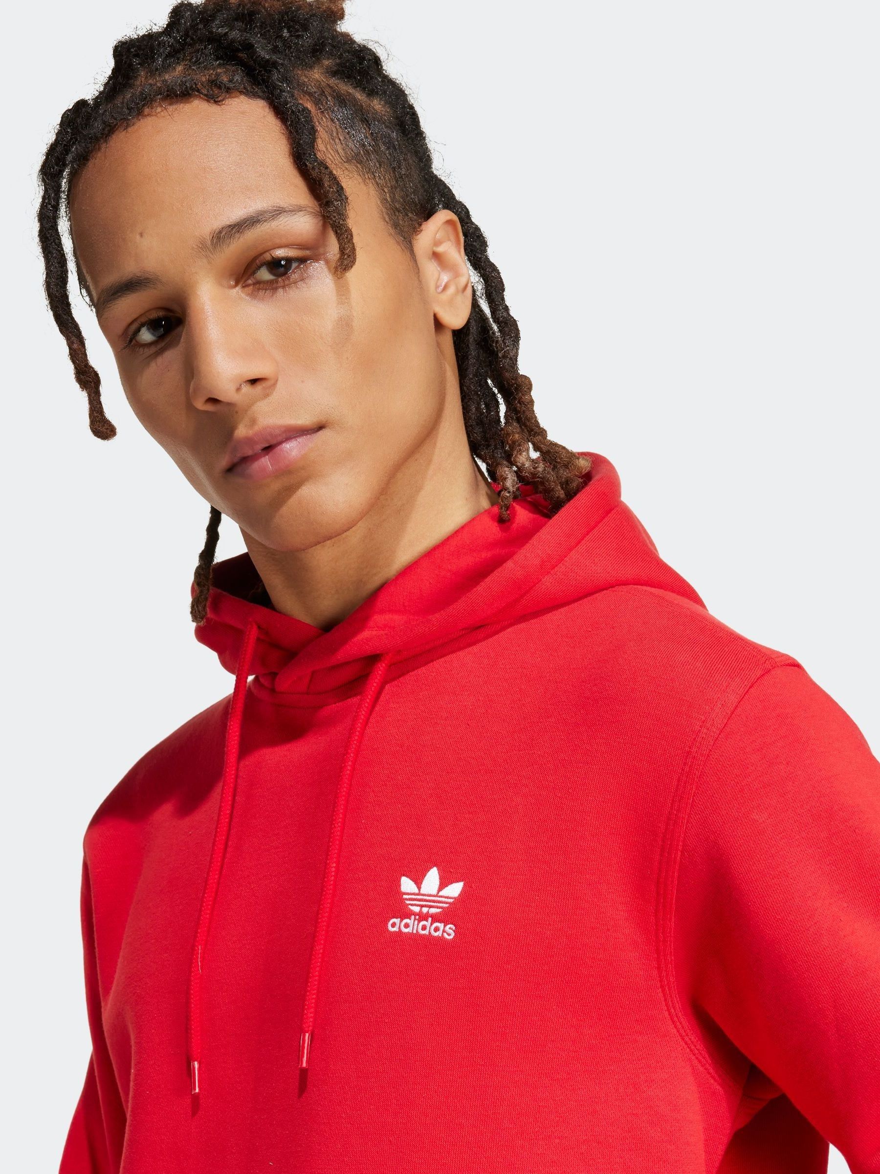Rood - adidas Originals Essentials hoodie met trefoil