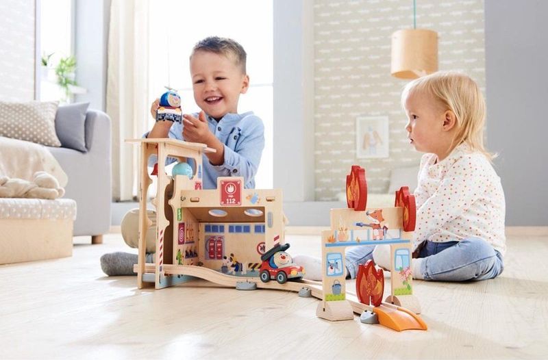 HABA - Kullerbü - Speelbaan Brandweerkazerne - Speelgoed - Multicolor - Hout