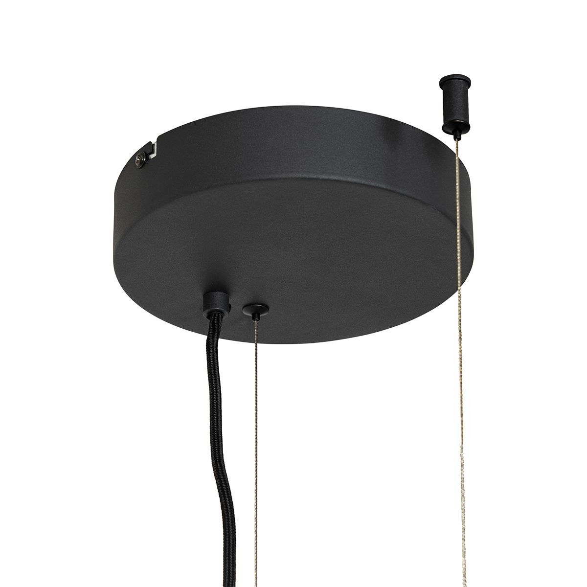 Hanglamp zwart met rek incl. LED 3-staps dimbaar - Cage Rack