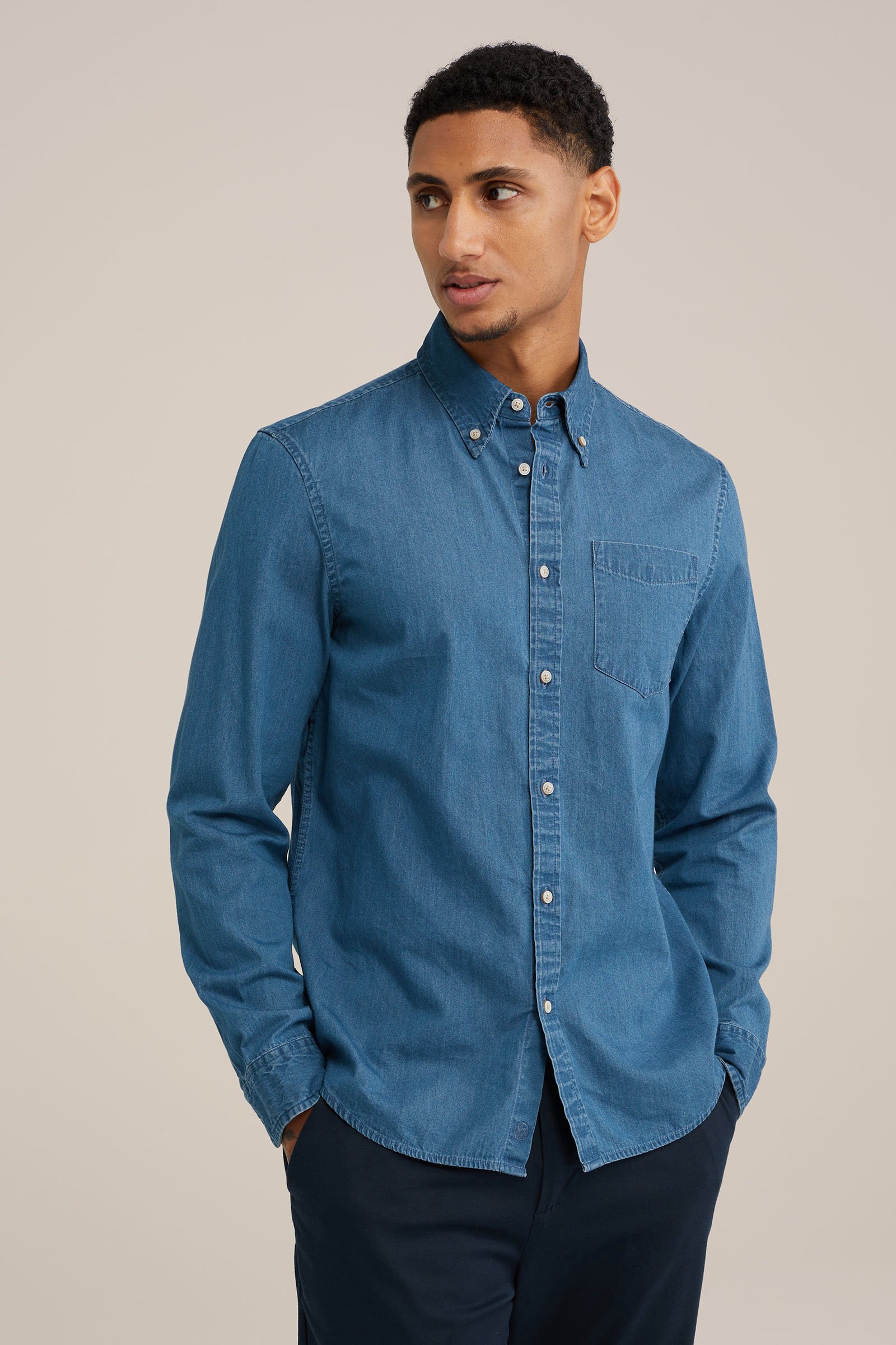 premium denim overhemd Van Gils Donkerblauw