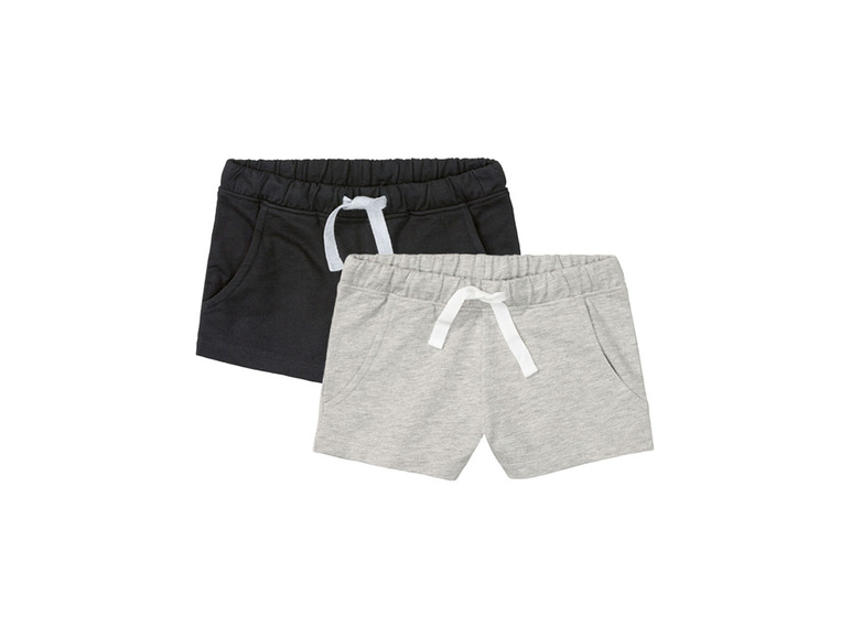 Meisjes sweatshorts, 2 stuks, met hoog katoengehalte