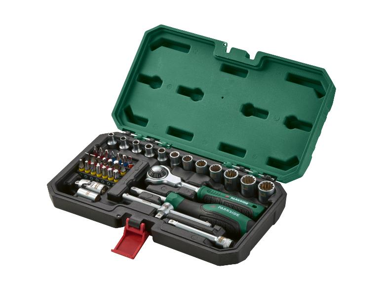 Dopsleutelset met zwenkkopratel