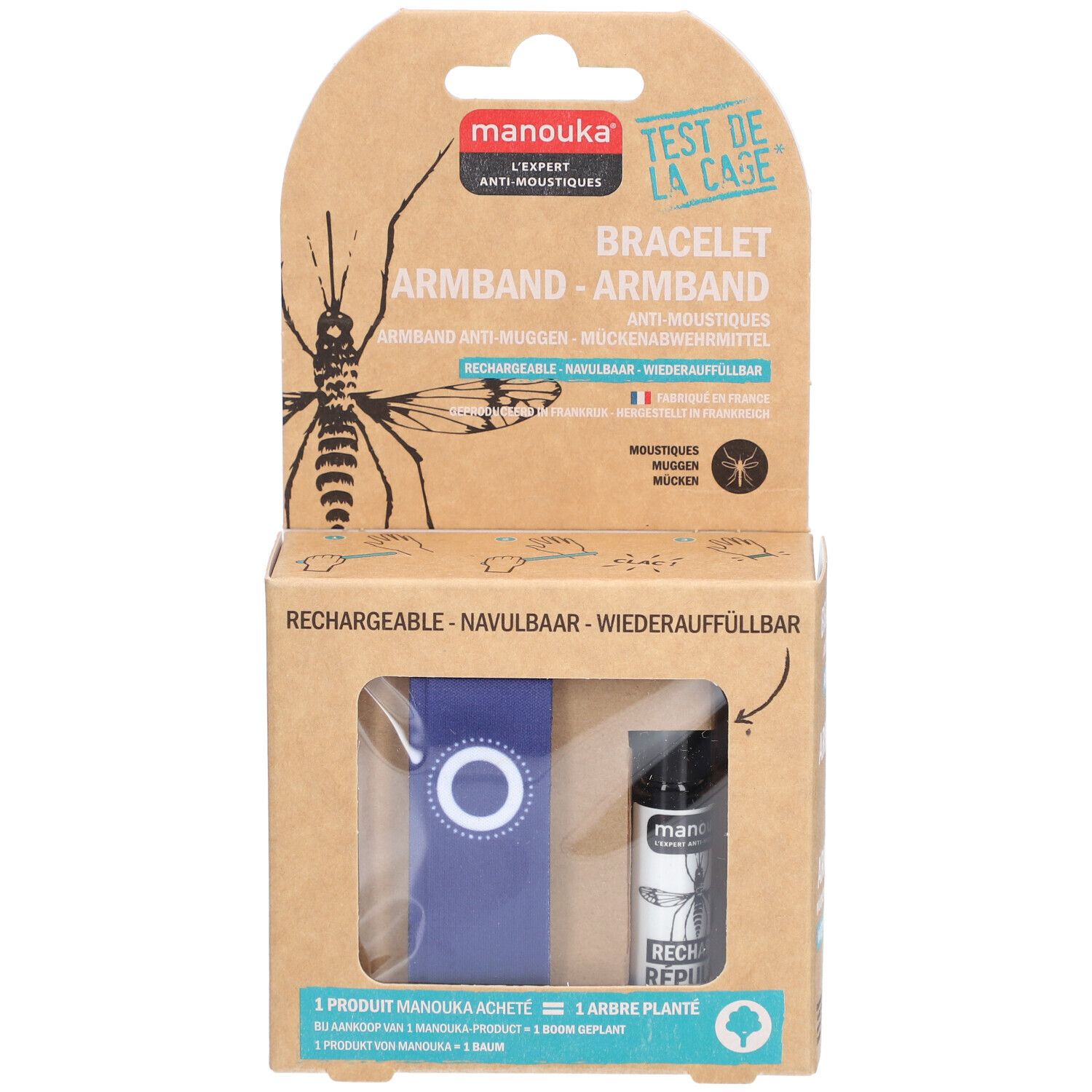 MANOUKA® Mückenschutz Armband für Erwachsene (blau)