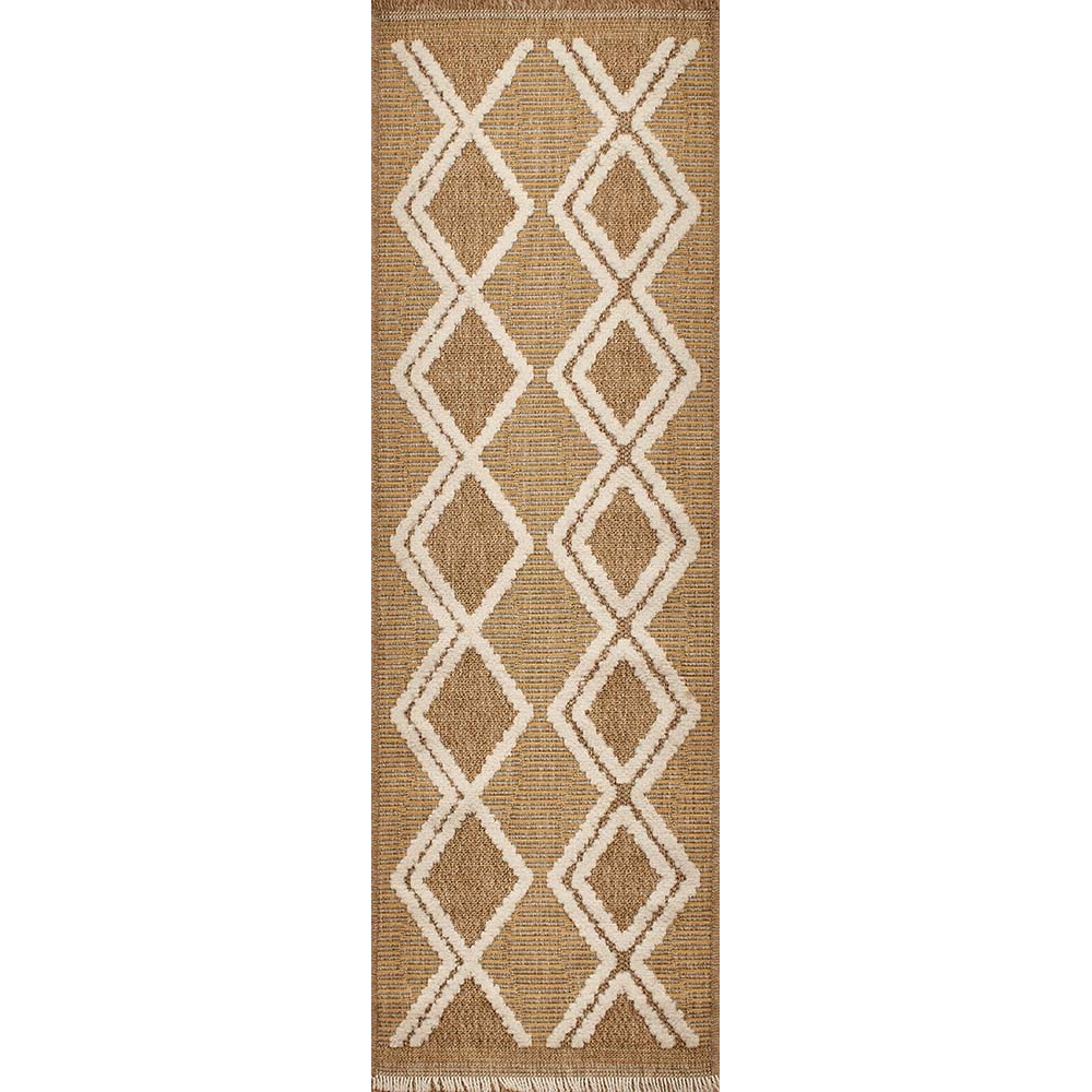 Tapis intérieur extérieur aspect jute jaune tulum 9048 230 x 160 cm