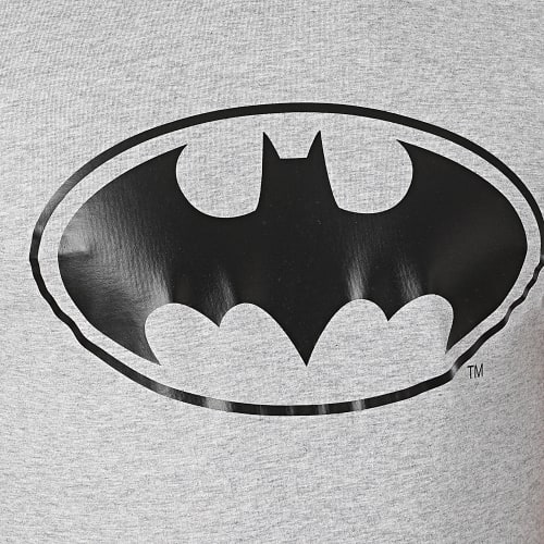 Tee Shirt Logo Gris Chiné Noir