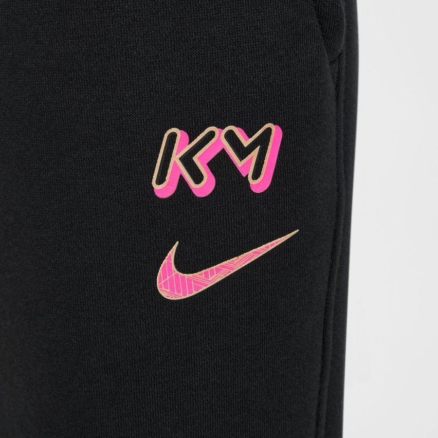 Nike Bas de Survêtement Club Fleece Mbappé Personal Edition - Noir/Rose/Doré Enfant