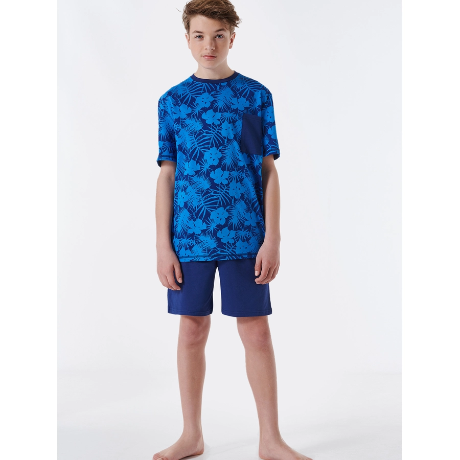 Schiesser Pyjama Organic Cotton blau