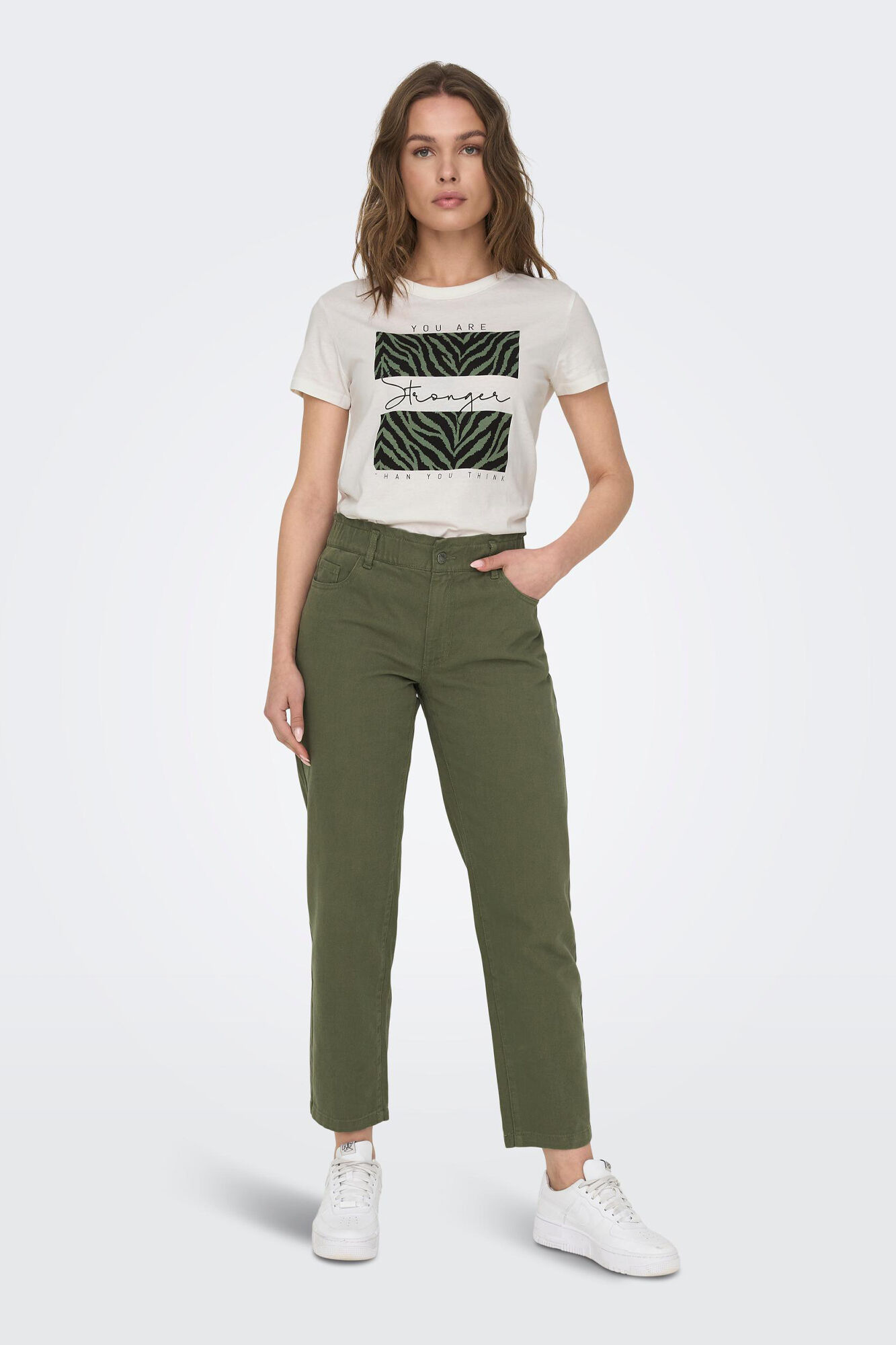 Camiseta oversized de manga curta com estampa.
