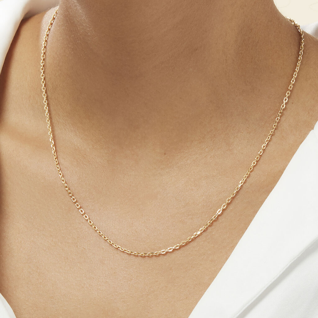 Chaîne Igoa Maille Forçat Diamantee Or Jaune