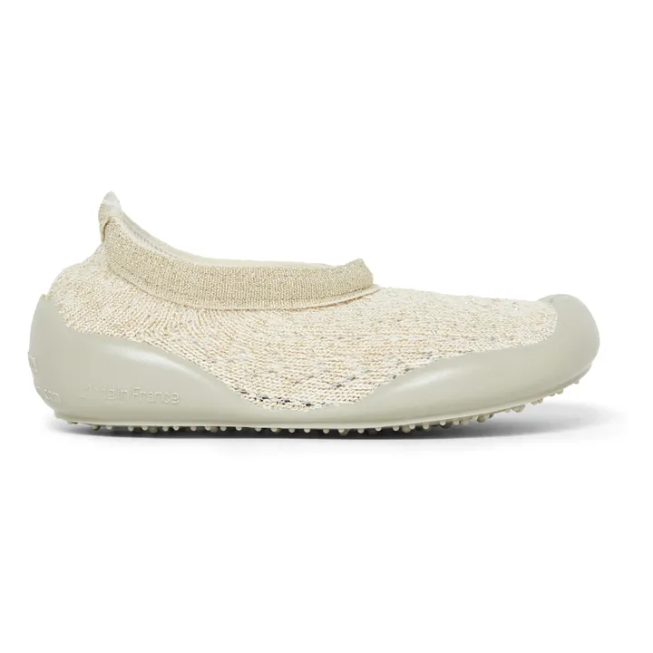 Collégien Chaussons Ballerines Ajourés | Beige