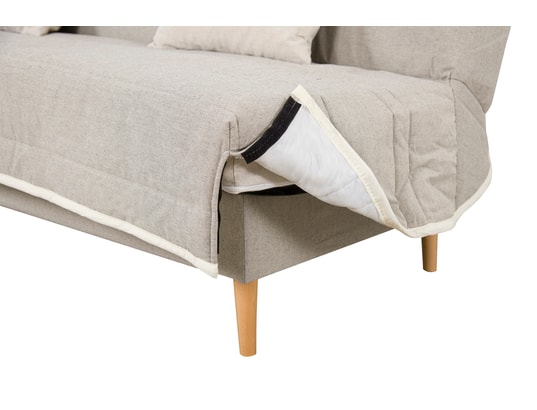 CONCEPT1 - Canapé lit Eveil CC 130 ressorts ensachés (mat Simmons) beige