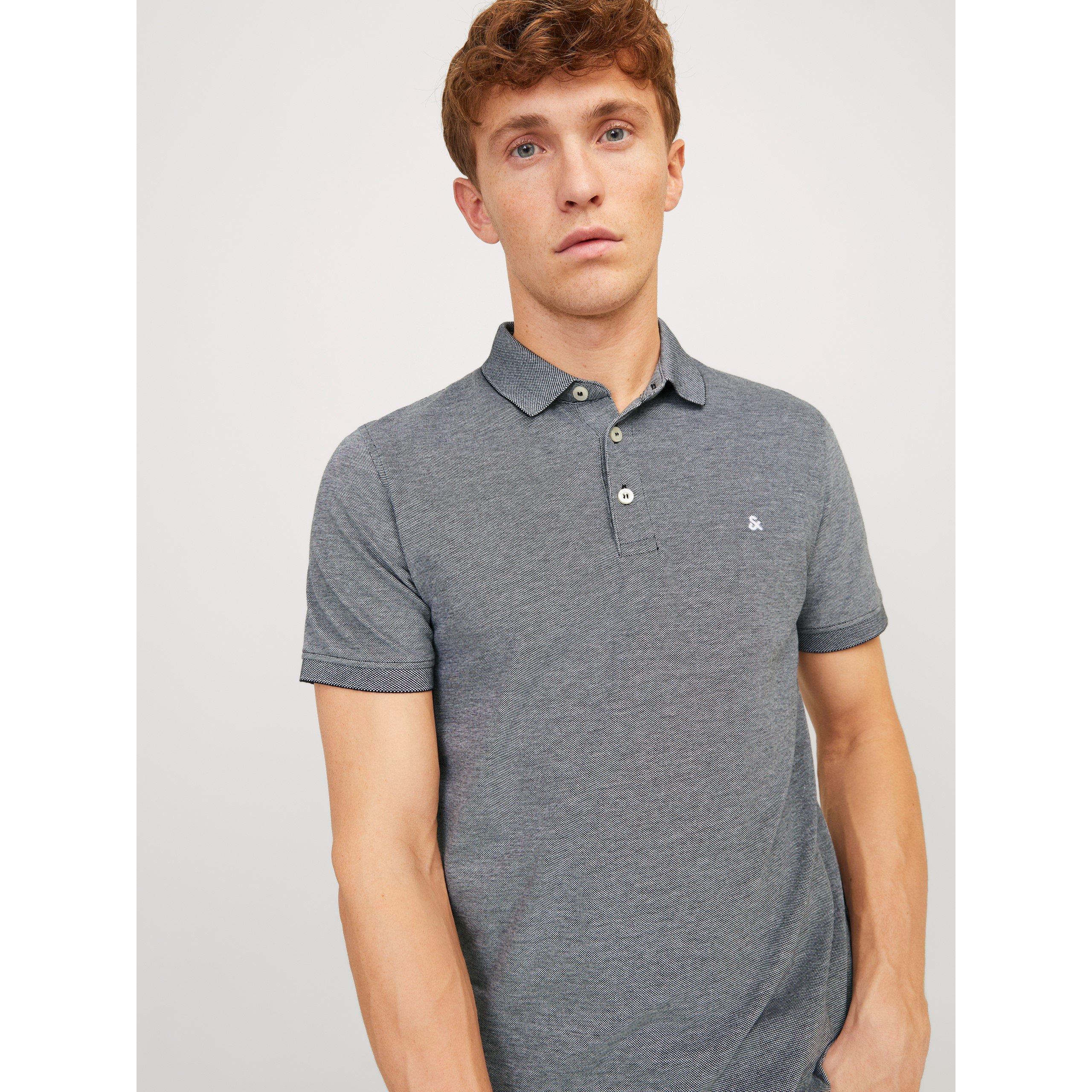 Jack and Jones Paulos Tipped Pique Short Sleeve Polo Shirt