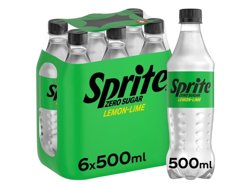 Sprite Soft-Drinks Zero 6 x 0.5 l Kalorienfreies Erfrischungsgetränk mit Zitronen & Limettenaroma
