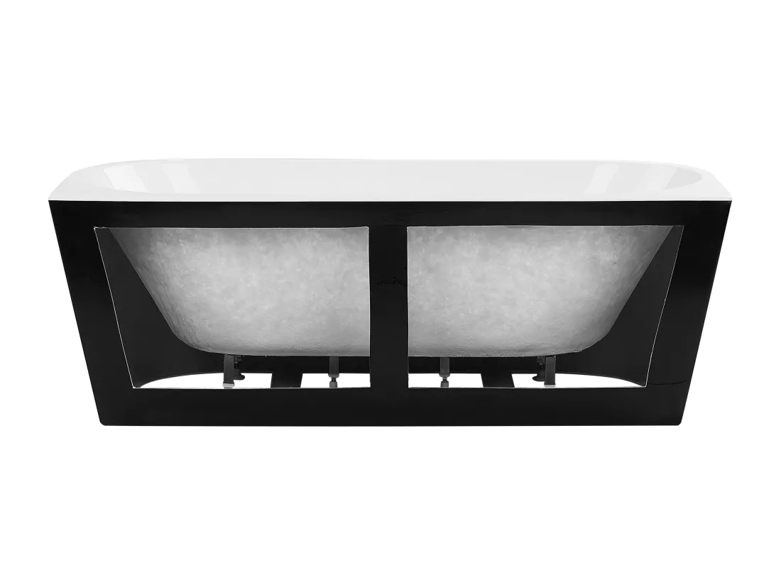 Baignoire semi-îlot noire 170 x 80 cm HARVEY
