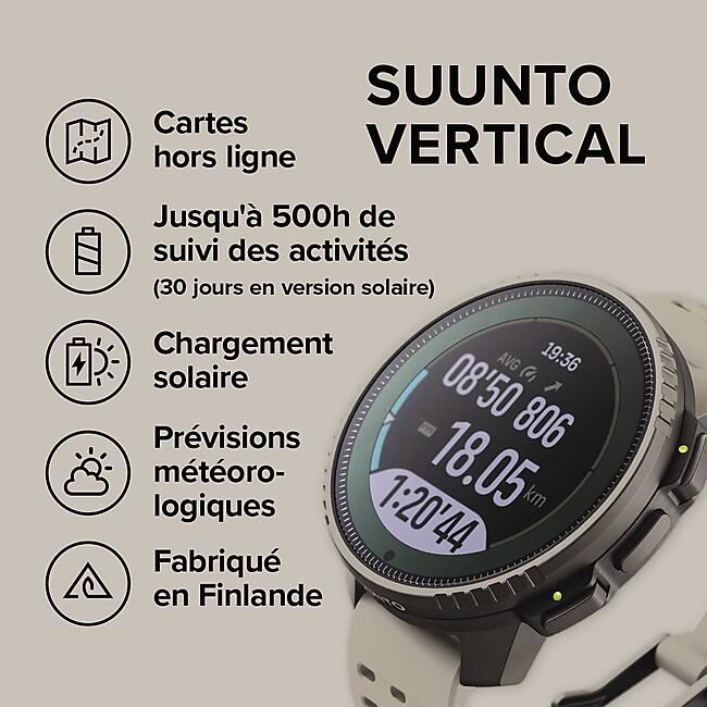 SUUNTO - MONTRE GPS SUUNTO VERTICAL SOLAR TITANIUM