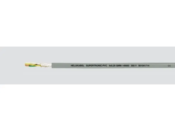 HELUKABEL Supertronic-PVC, Lavspændingskabel, Grå, Polyvinylchlorid (PVC), Polyvinylchlorid (PVC), Cooper, 7 x 0,25 mm²