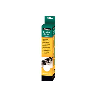 Fellowes - 25 anneaux de reliure en plastique - 14 mm - jusqu'à 100 feuilles - blanc