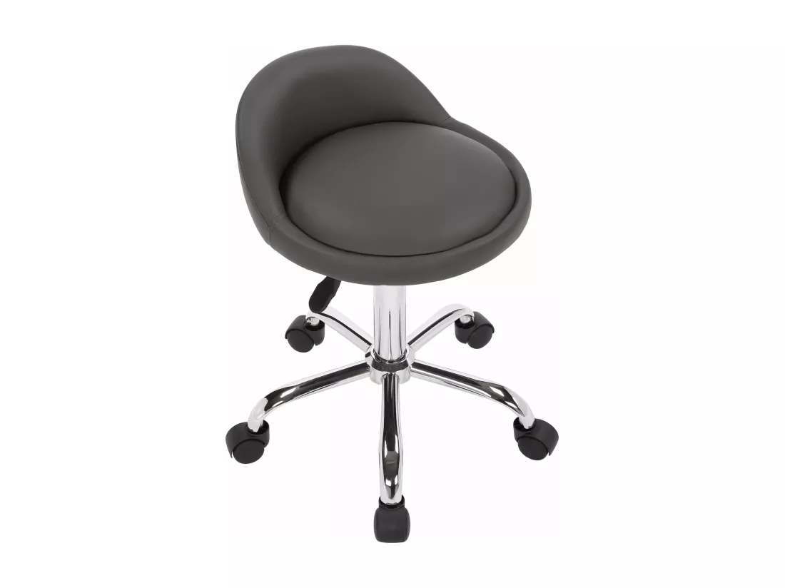 Tabouret de bureau - Similicuir - Gris - Teramo
