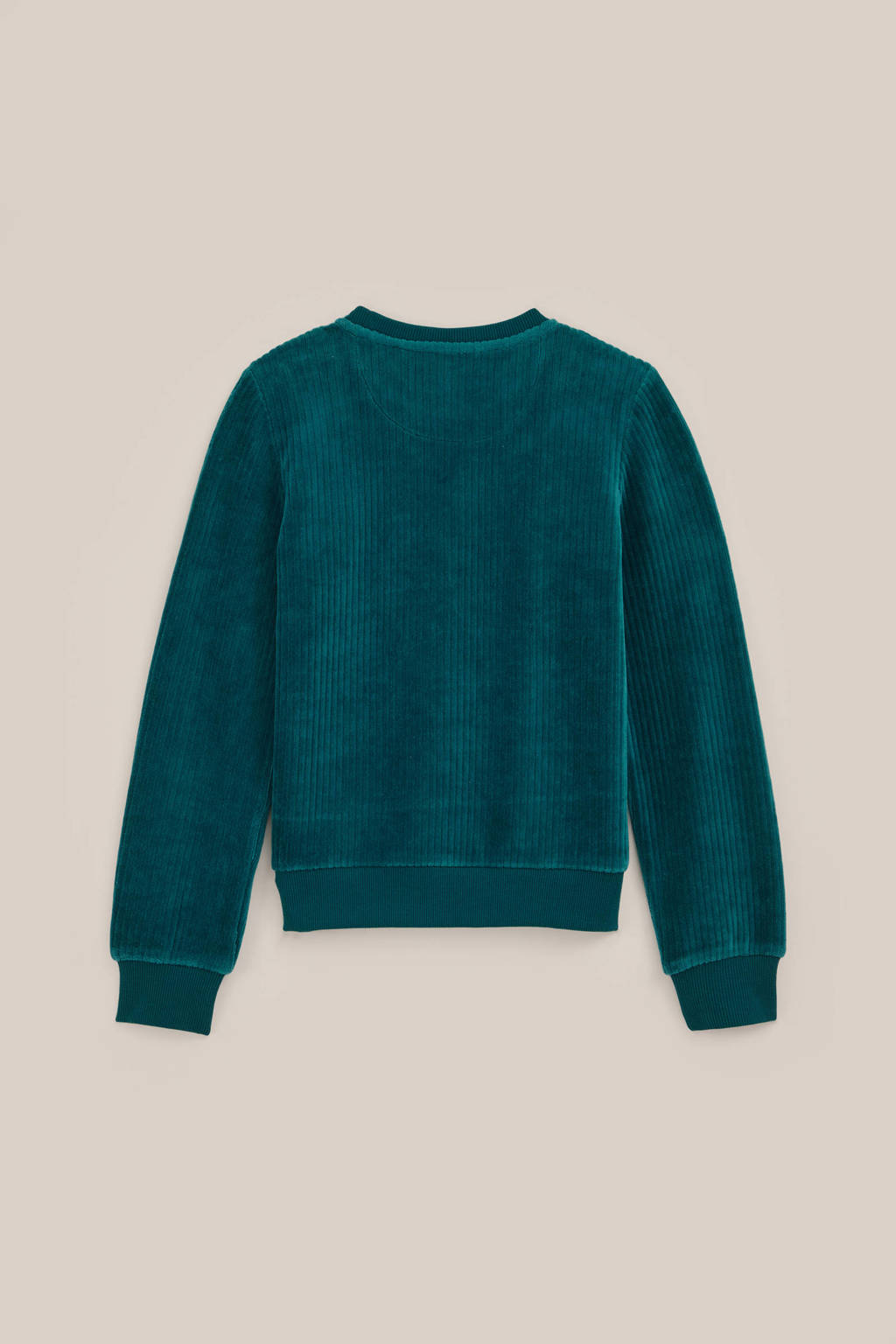 WE Fashion corduroy sweater donkergroen