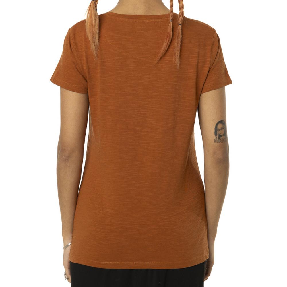 Von Dutch T-shirt Orange Femme Von Dutch Slub
