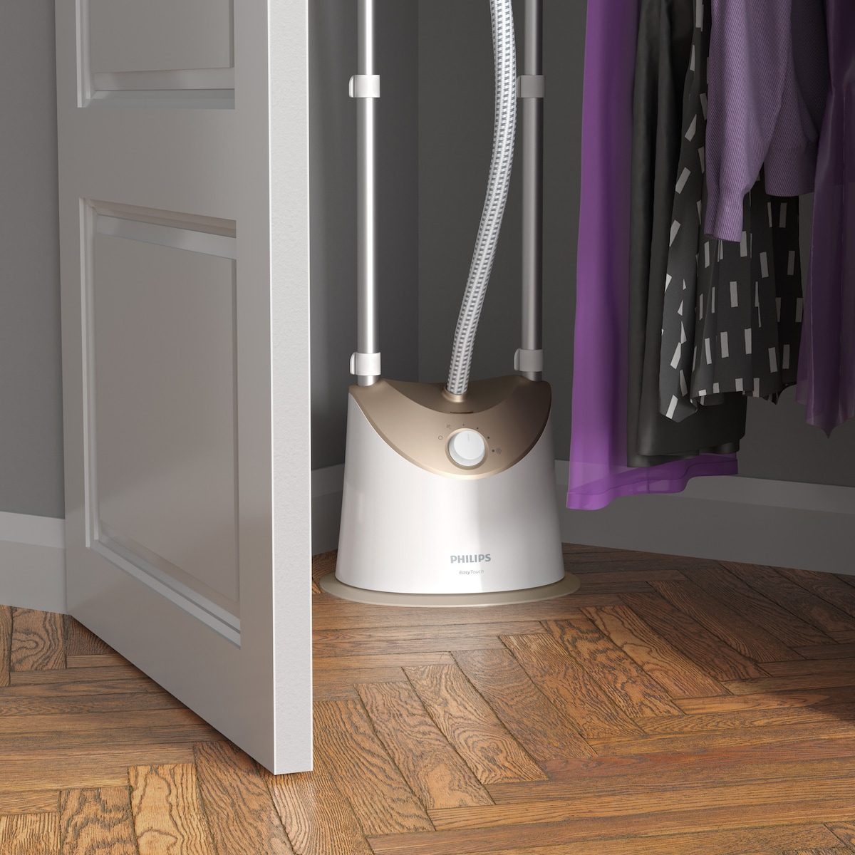 Philips EasyTouch stående steamer GC488/60 (hvit)