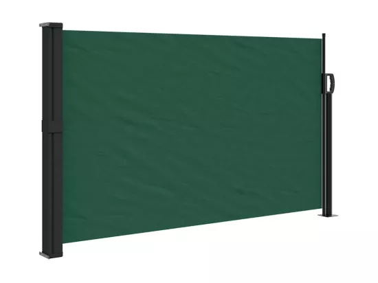 Auvent latéral rétractable vert foncé 117x300 cm