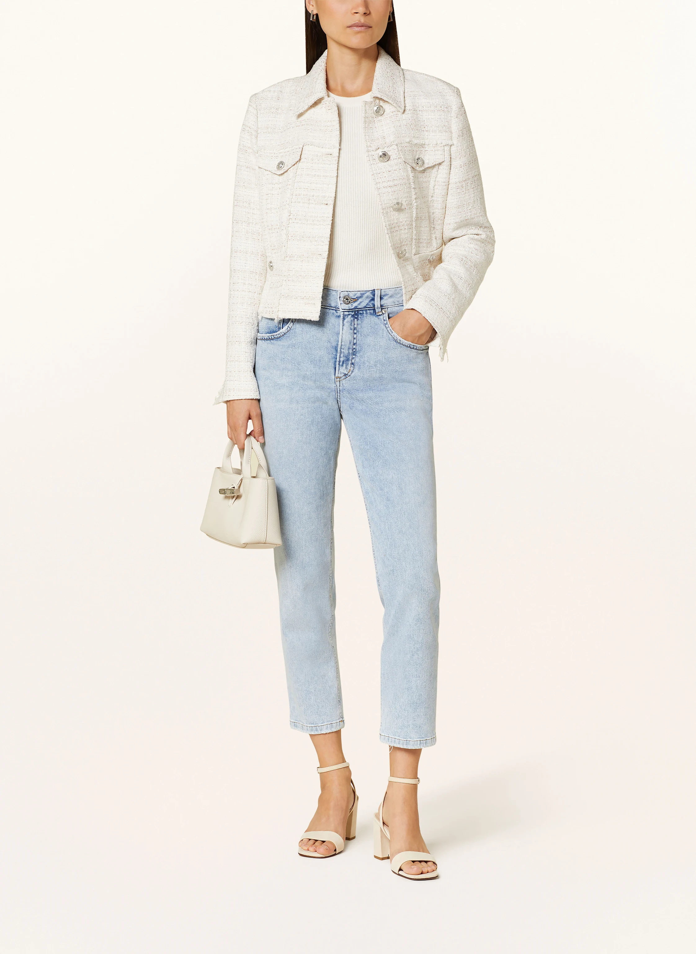 MARC AUREL 7/8-Jeans mit Schmucksteinen