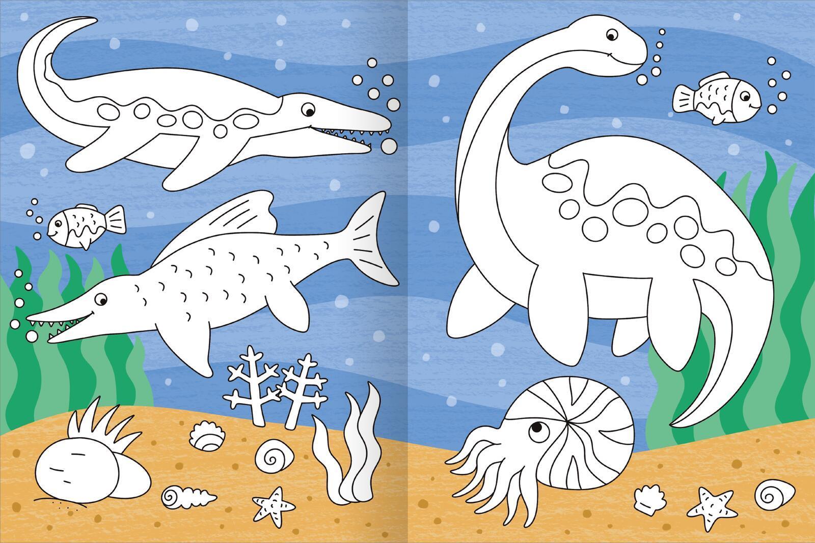 Mein großes buntes Malbuch - Dinosaurier