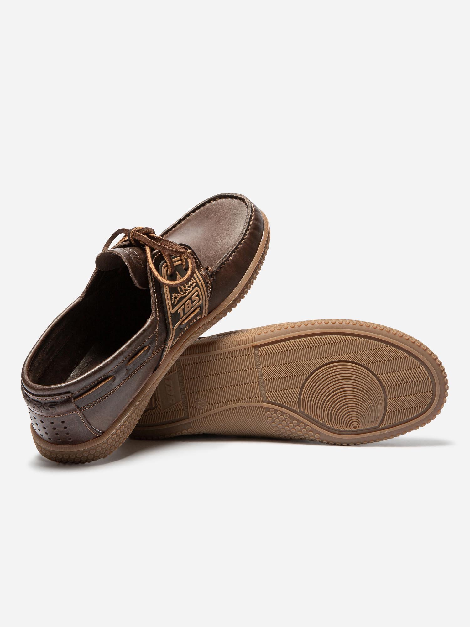Chaussures Bateau Homme Semelle Grip Cuir Marron