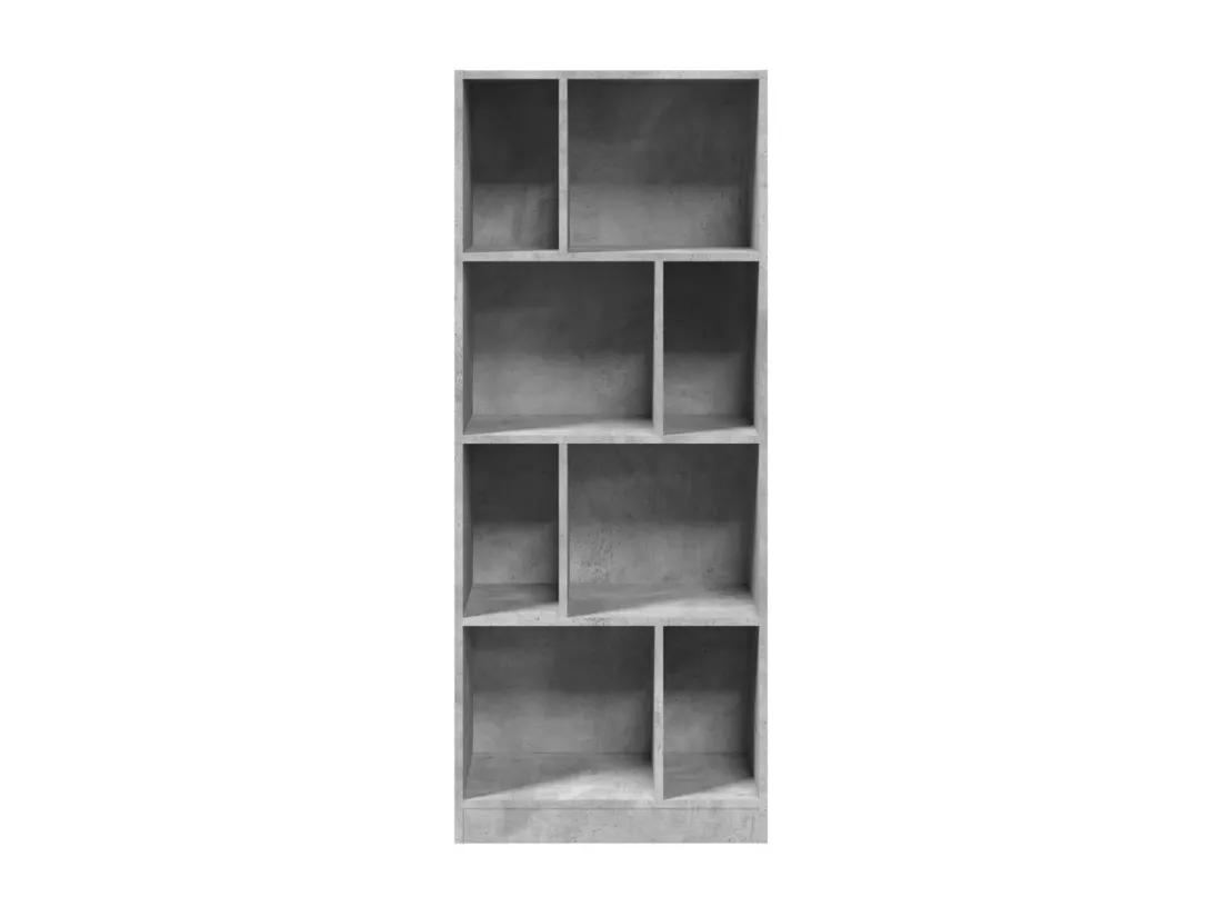 Bibliothèque gris béton 57x28,5x141 cm bois d'ingénierie