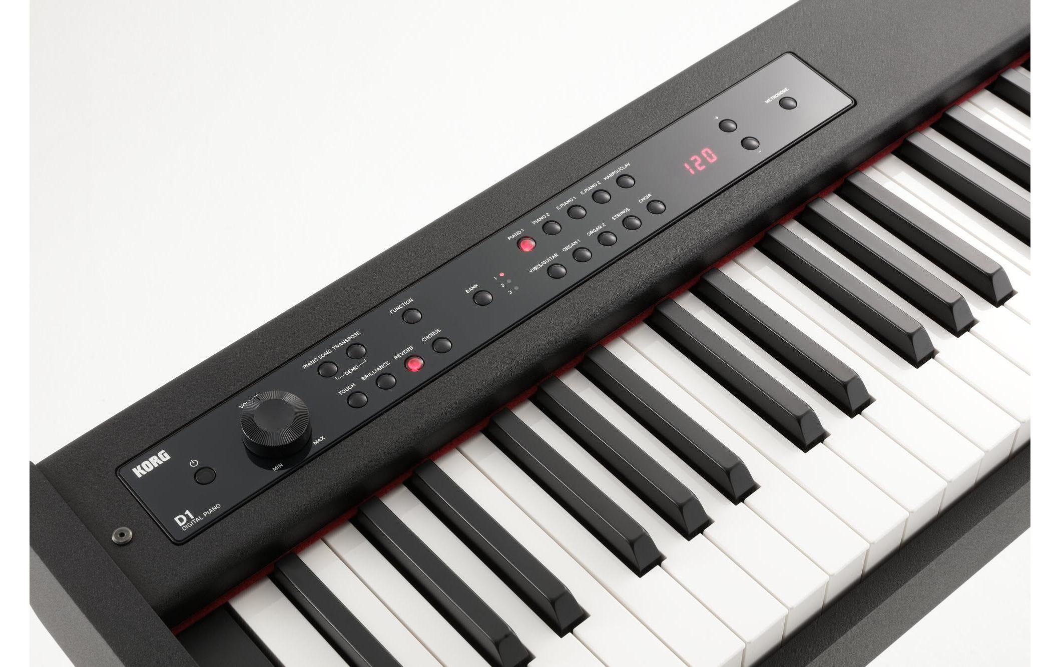 E-Piano D1 Schwarz<br>Kompaktes Stage Piano