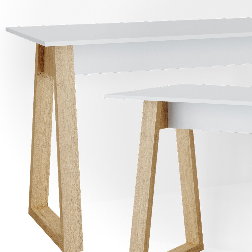 VICCO Schreibtisch Nautica Computer Bürotisch PC Arbeitszimmer weiß Eiche Skandi
