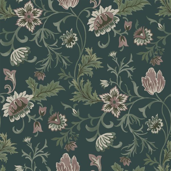 Estahome Vintage Bloemen Behang I - 0,53 x 10,05 m - Zand / Beige