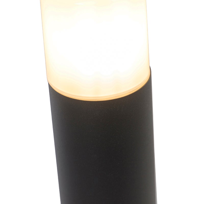 Buitenlamp zwart met opaalwitte kap 50 cm - Odense