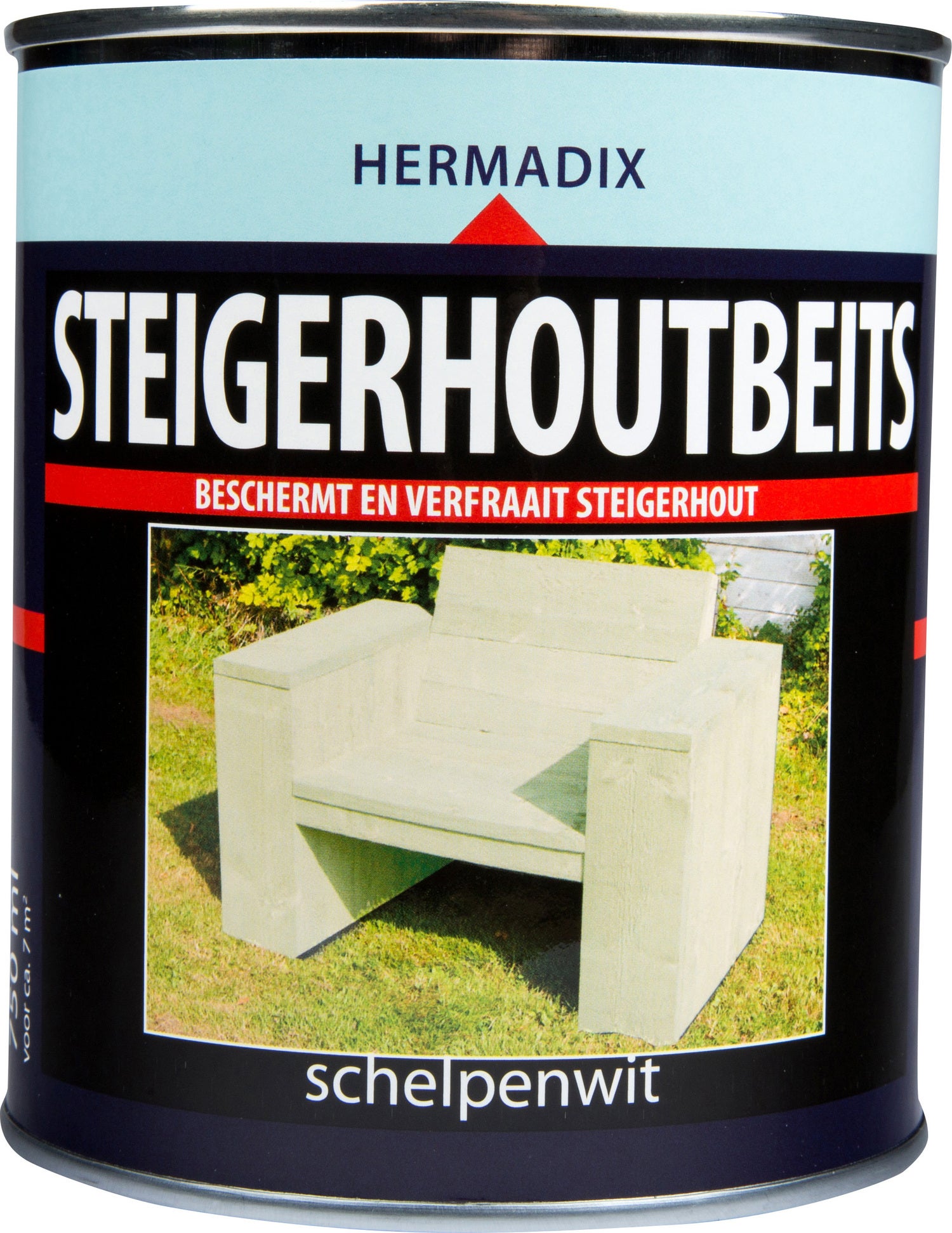 Hermadix Steigerhoutbeits schelpen wit 750 ml