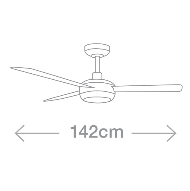 Lucci Air Plafondventilator Abyss Wit Ã 142cm IP66 incl. Remote